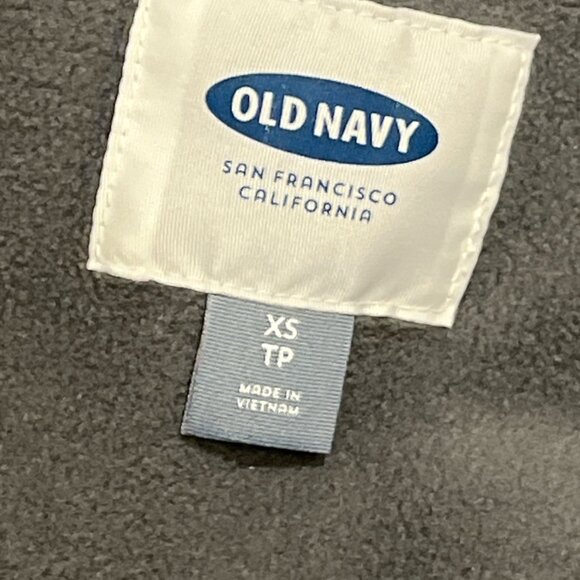 OLD NAVY Herringbone Heather Grey Puffy Vest Size XS Zip Fleece Lined - Picture 8 of 13